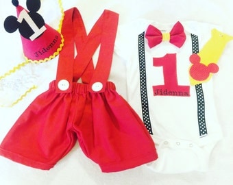 Mickey Mouse birthday outfit for boys