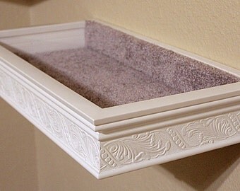 Floating Cat Bed/Shelf Heirloom Moulding Style
