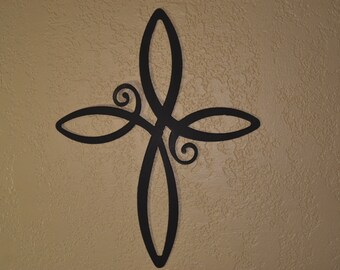 Metal Cross Wall Hanging , Modern Cross Decor, Christian Wall Decor, Religious Art Work