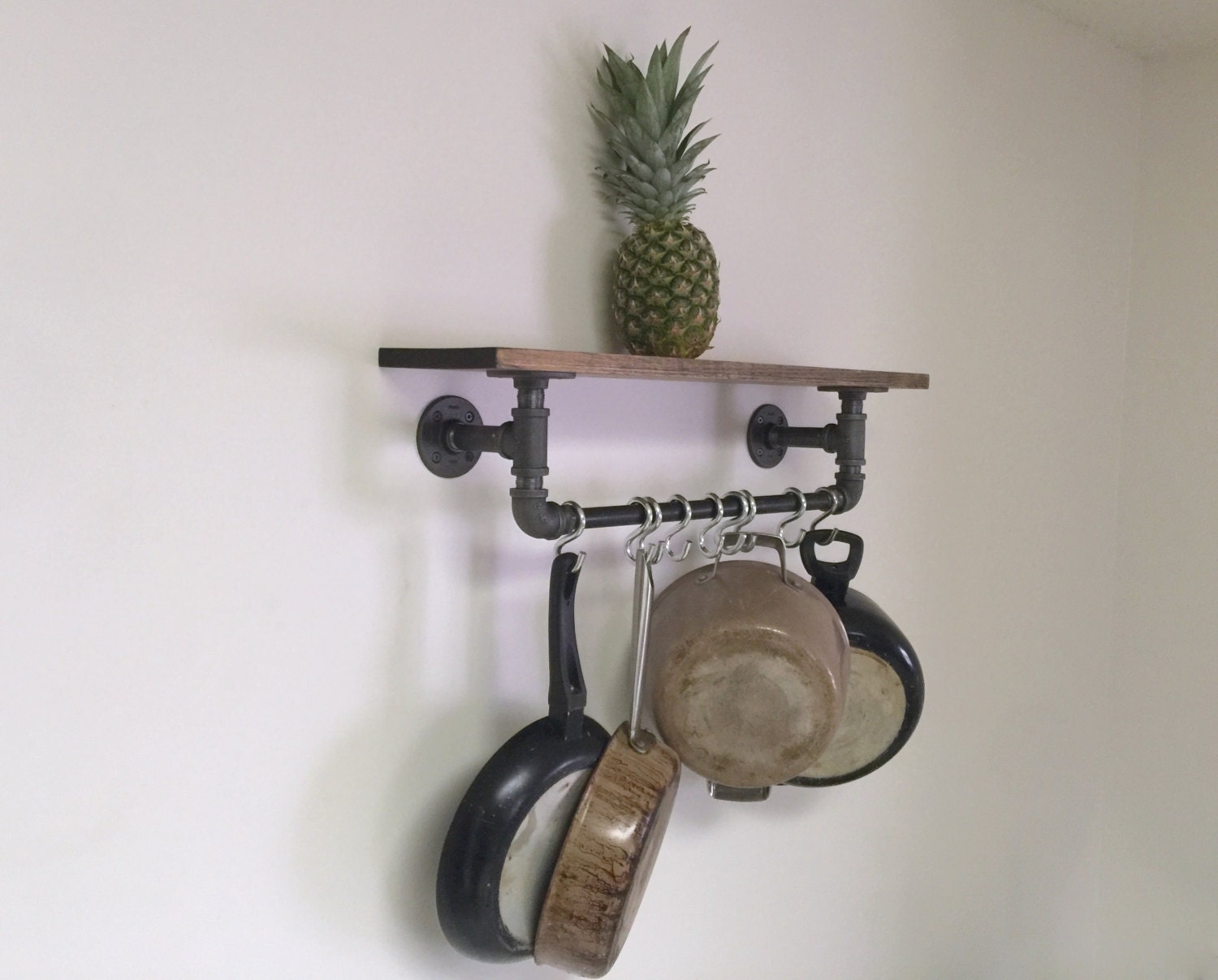Industrial Shelf Pot Rack Kitchen Storage Pipe by TheCleverRaven