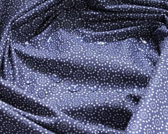 Fabric cotton acryl blue Mille Fleur cagoule coated table cloth