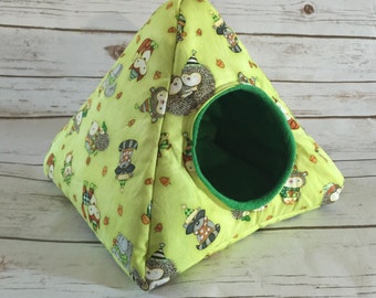 Hedgehog Bed | Guinea Pig Bed | Small Animal Bed | Hedgehog House | Guinea Pig House | Rat Bed | Tent Custom Pick from 200 Fabrics