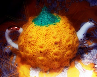 Teapot cosy, Tea pot warmers, Yellow-green hand knitted