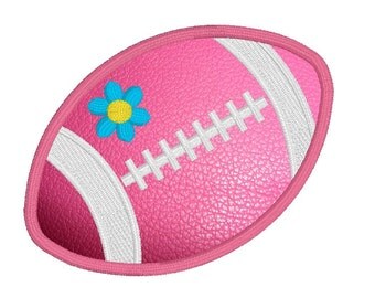 Football Applique Design for Girls, Sportsball Machine Embroidery Design No: JGS00023-1