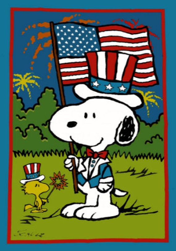 Snoopy Woodstock 4th of July Fireworks by MagnetsbyAbby on Etsy