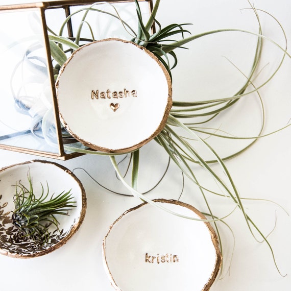 Personalized // Classic Jewelry Dish by ThePaintedPress on Etsy