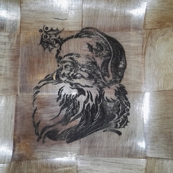 SANTA FATHER CHRISTMAS laser engraved bamboo bowl