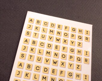 Scrabble Piece Waterslide Nail Decals