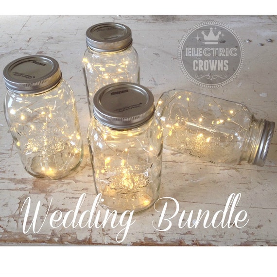 Bundle Fairy Lights Mason Jar Lights Firefly by ElectricCrowns