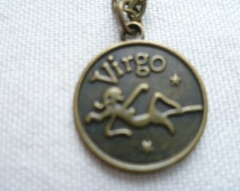 Virgo necklace,zodiac jewellery,virgo jewelryzodiac necklace,astrology birthday gift,horoscope star sign jewellery,handmade,virgo pendant