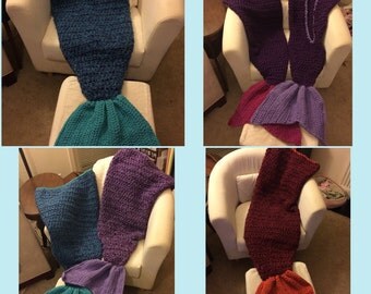 Crochet Mermaid Tail Blanket