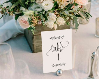Wedding Table Numbers, Printable Table Numbers, Rustic Table Numbers, Table Numbers Wedding, 4x6, 5x7 Kraft, PDF Instant Download #BPB202_7