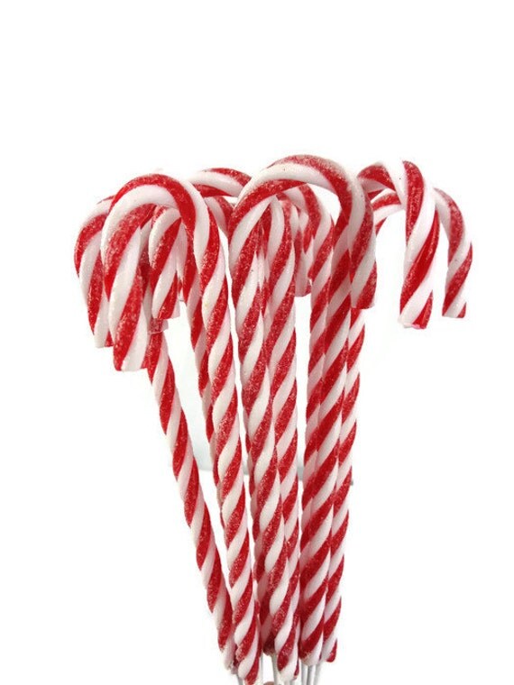 Candy Cane Picks Christmas Decorations by UniqueFlowerChic on Etsy