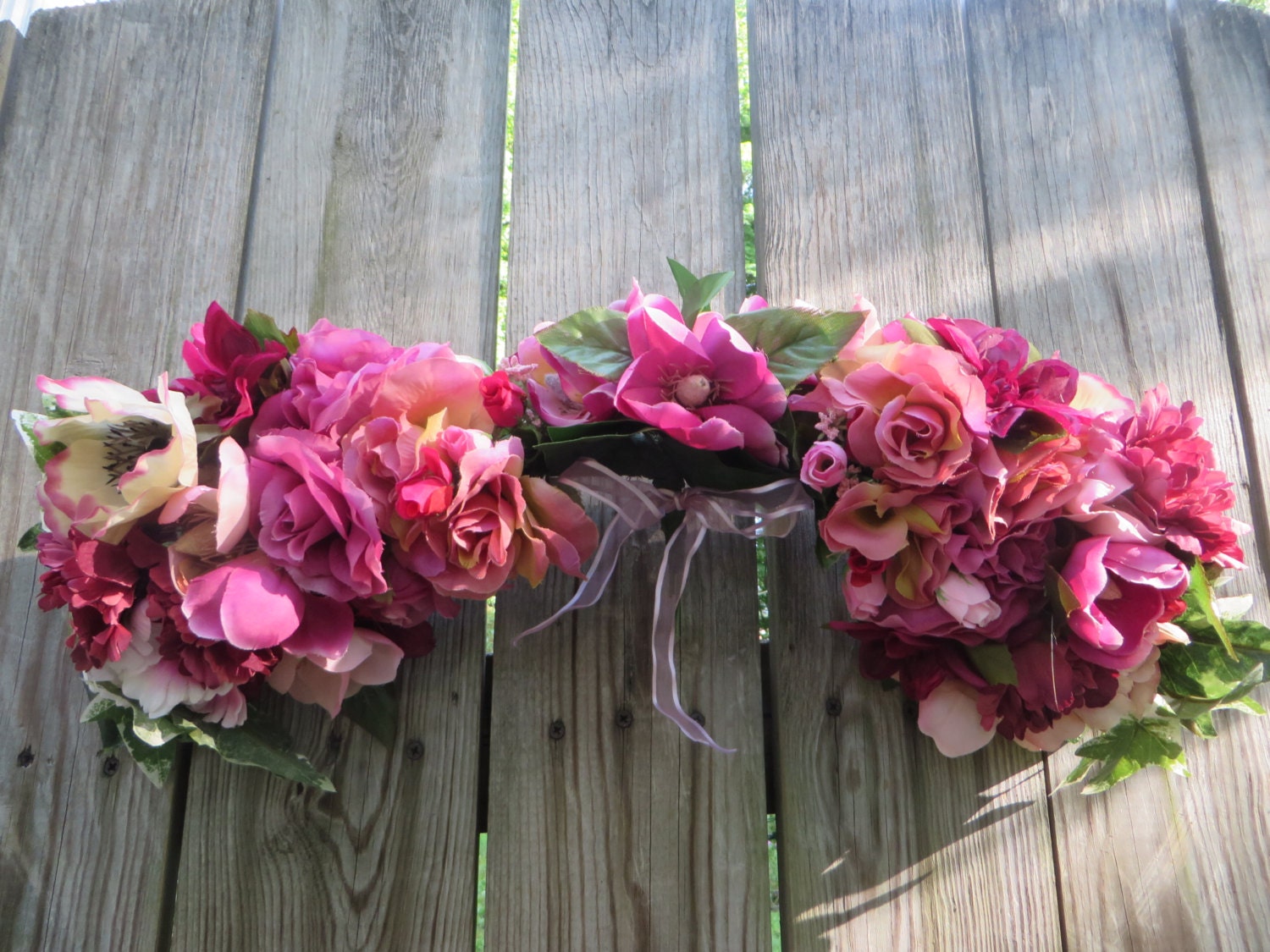 FLORAL SWAG over the door swag Spring Flowers