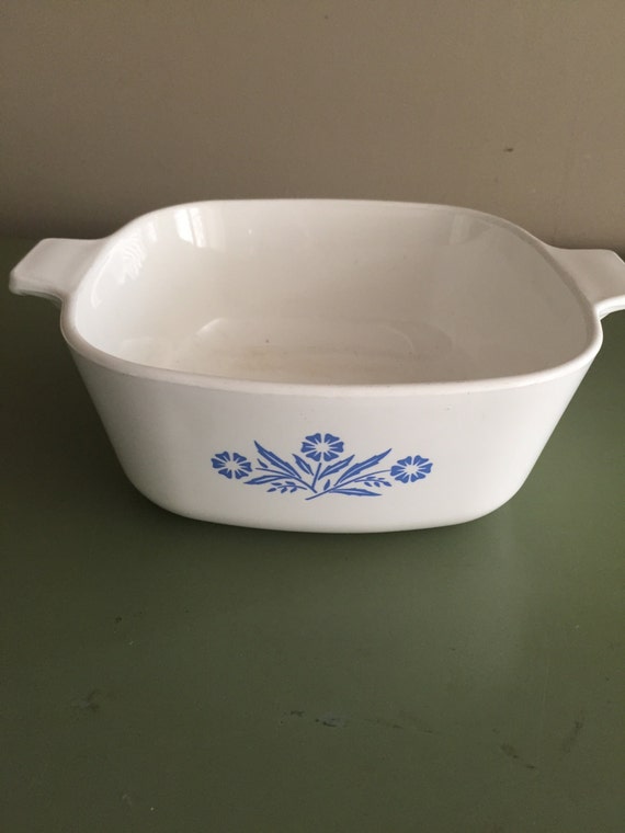 Corningware Casserole Dish Vintage Corning Ware Blue Flower 1