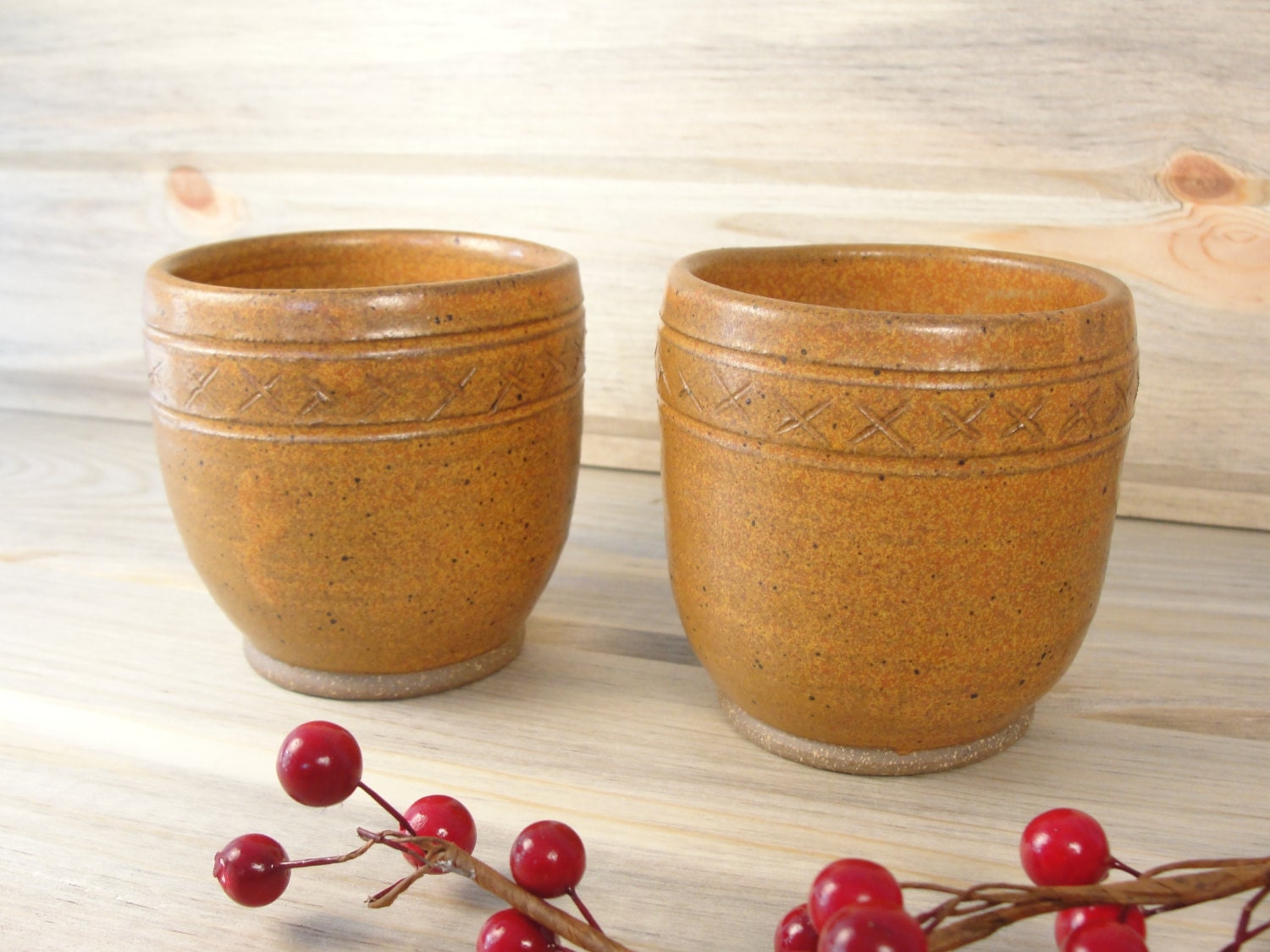 Green tea cups Set of 2 Yunomi Japanese tea cups Tea cups