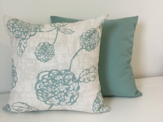 Floral Teal Pillow cover Teal Floral Pillow Throw pillows