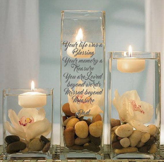 Memorial Candle Holder Add Personalization