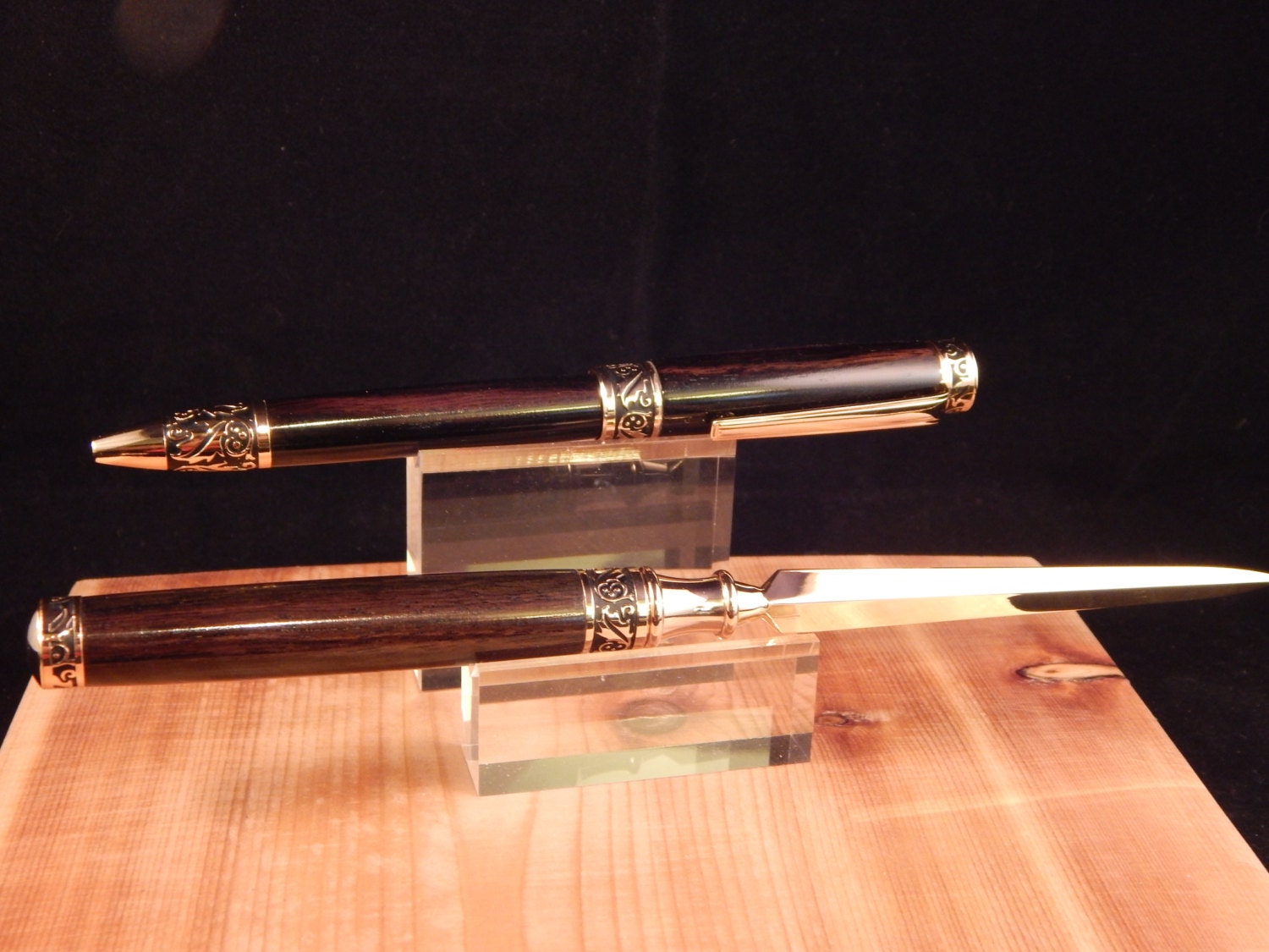Sculpted Pen and Letter Opener Set with by ProvincialMills on Etsy