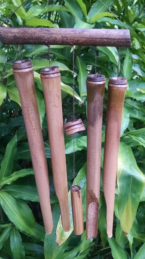 Hawaiian grown bamboo wind chimes 7 in by Kalikascardsandgifts