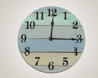 Beachy clock | Etsy - Beach House Wall Clock - 16