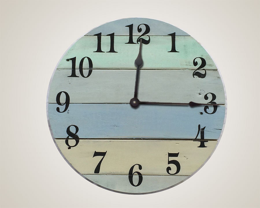 Beach House Wall Clock 16 wide Lake House Clock