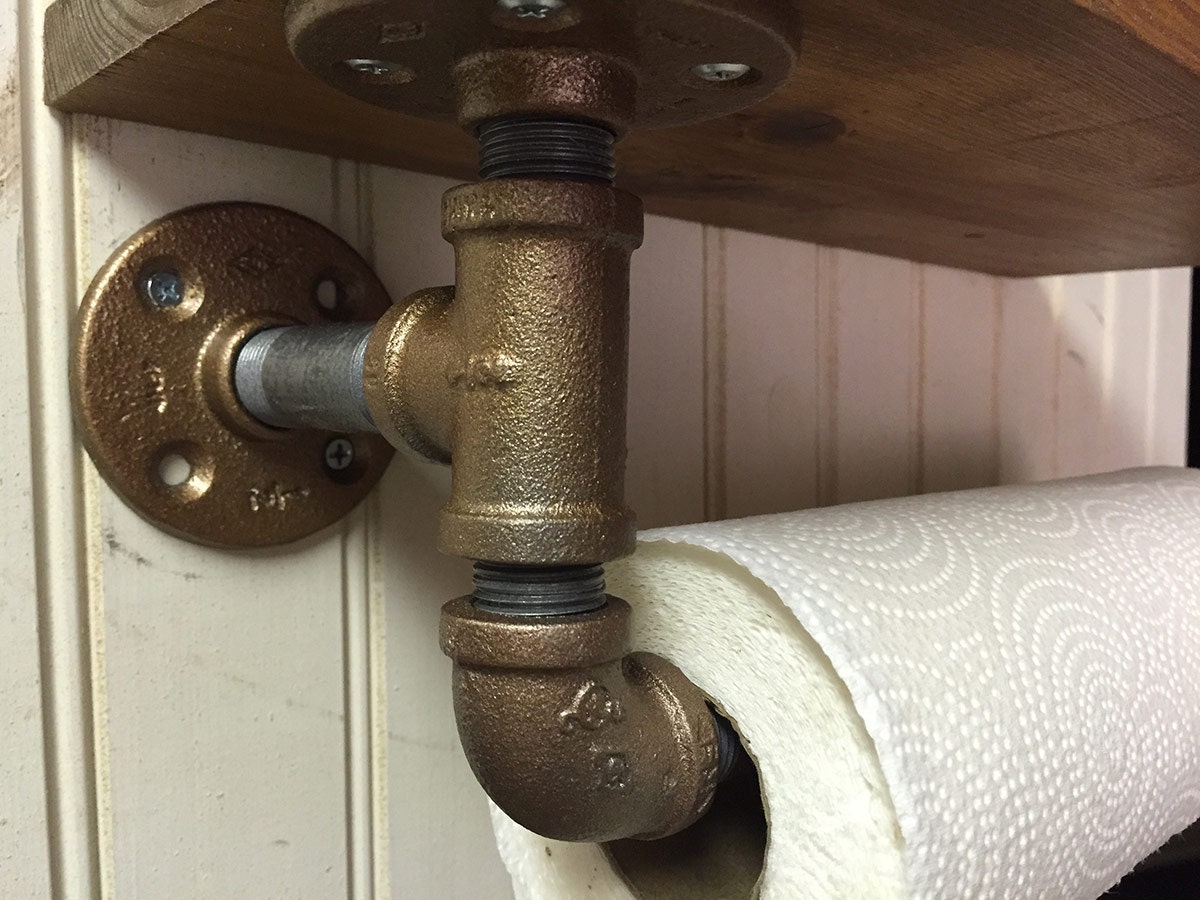 Industrial Modern Paper Towel Holder iron pipe paper towel