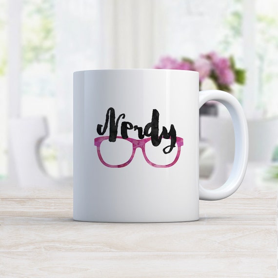 Nerdy / Ceramic Mug / Work Coffee Mug/ Coffee by KaliLaineDesigns