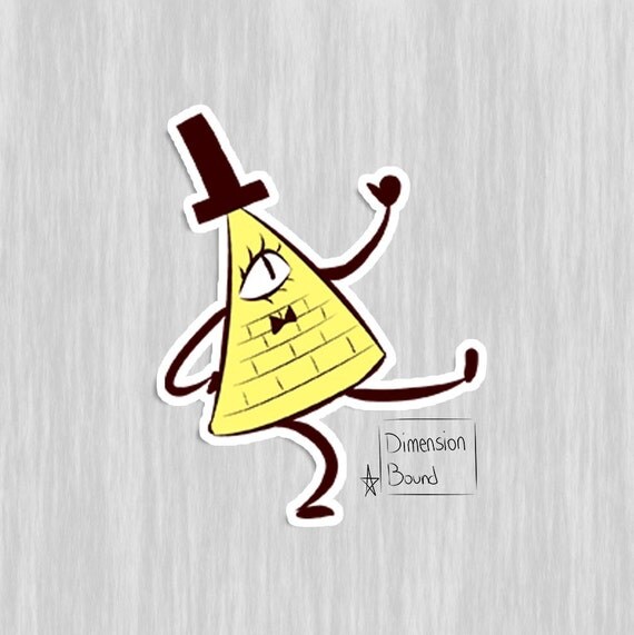 Gravity Falls Bill Cipher Chibi Stickers laptop by DimensionBound