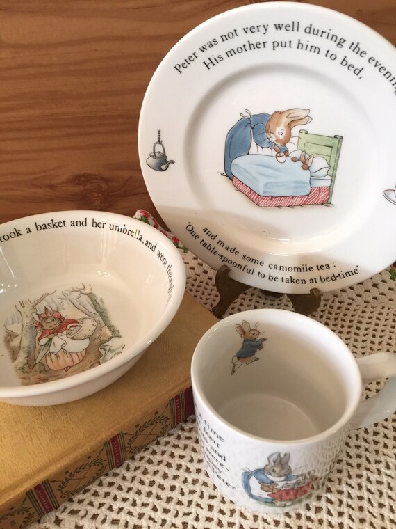 Peter Rabbit Wedgwood Set of 3 PlateBowl and Mug Beatrix