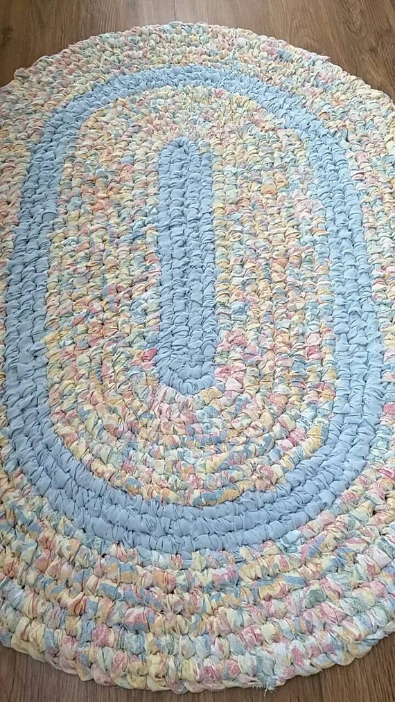 Handmade Oval Rag Rug 25 x 36 MultiColors and by MarysRaggedyRugs