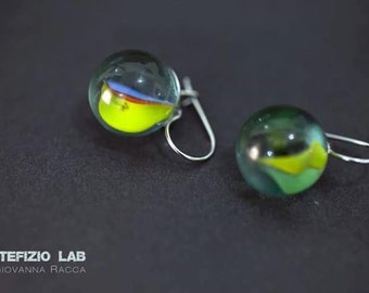 Old memories earrings ( marbles collection)