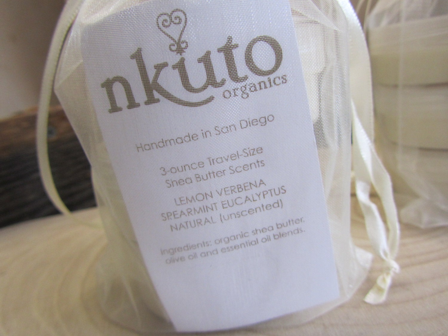 Nkuto Organics Shea Body Butter Travel Size Variety // Lemon