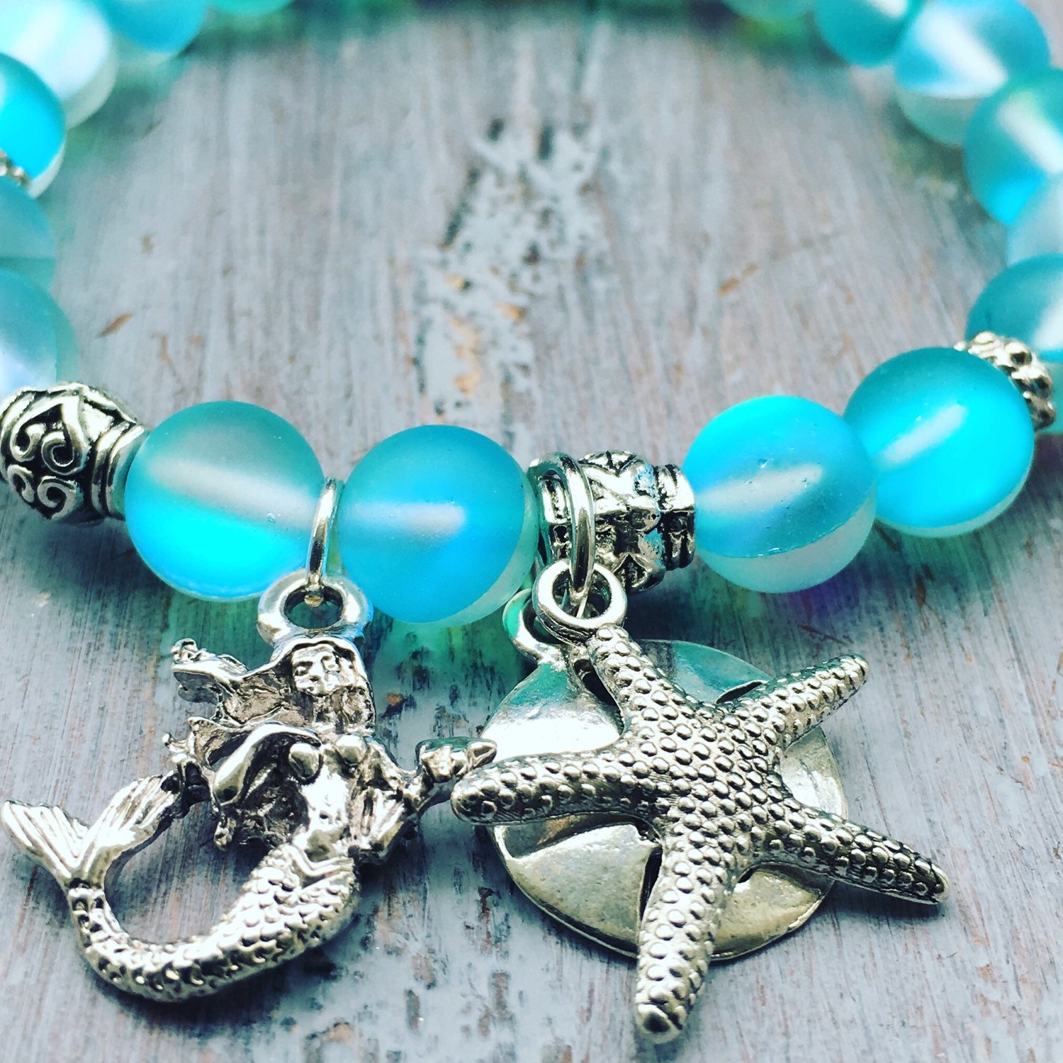 Mermaid Bracelet Mermaid Beaded Bracelet Mermaid by indietiez