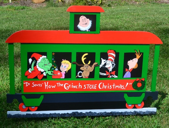 The Grinch & Cat In The Hat Christmas Train Decoration