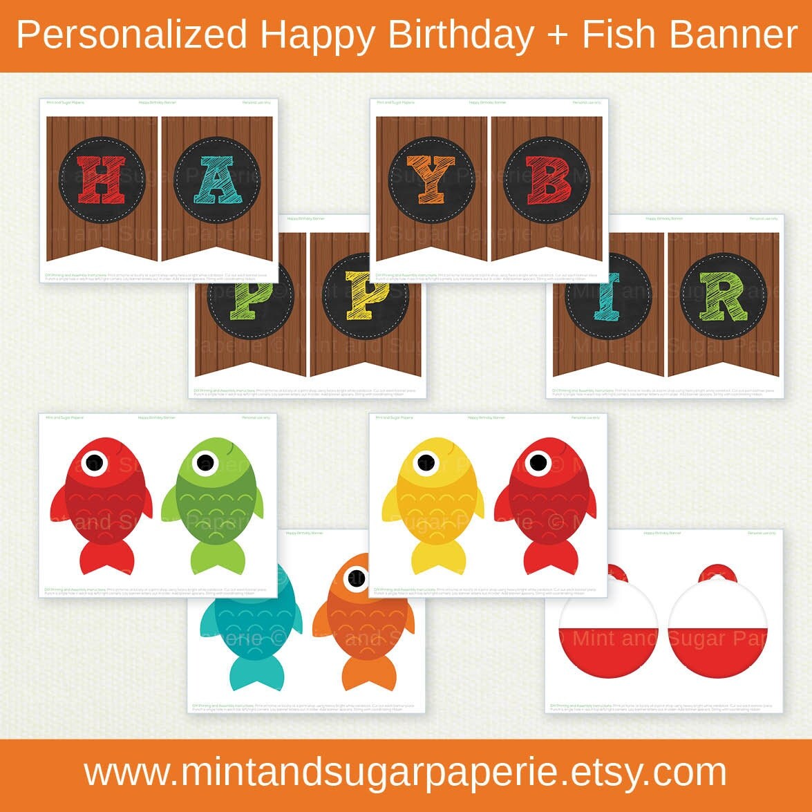 Fishing Happy Birthday Banner Gone Fishing Banner Gone
