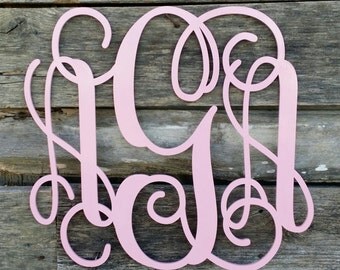 Painted Wooden Monogram - Wooden Monogram Wall Hanging