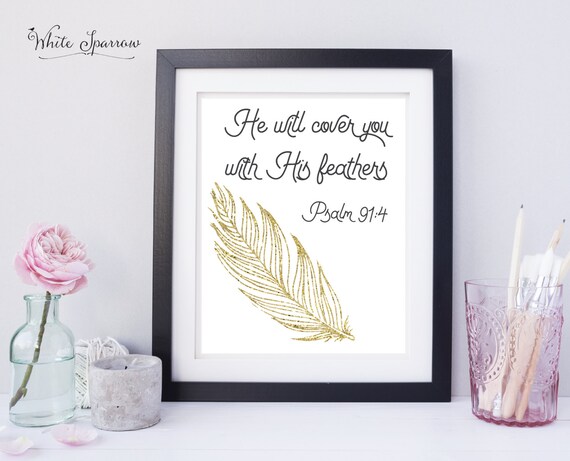 Items similar to Gold Scripture Print, Scripture Print, Bible Verse ...