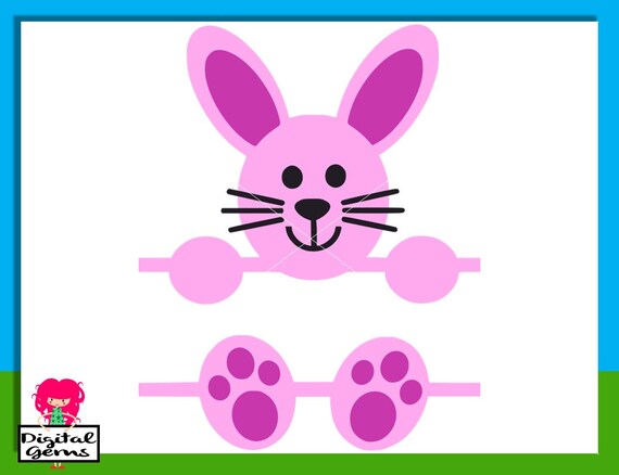 Download Split Bunny Rabbit SVG / DXF Cutting File for by DigitalGems