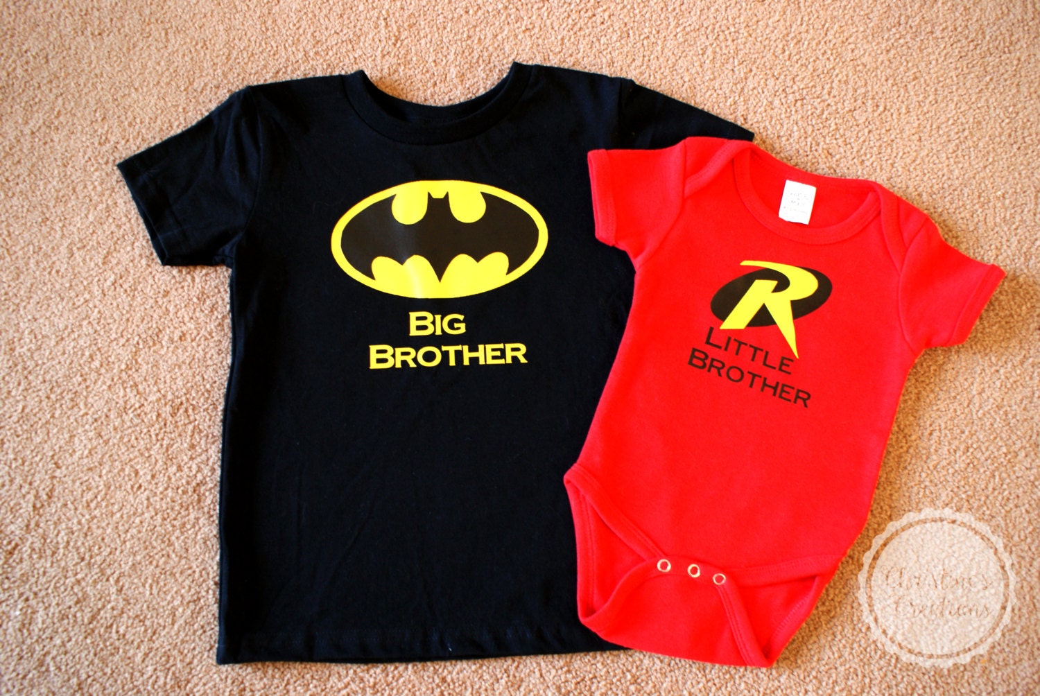 Batman And Robin Big Brother And Little Brother T Shirt Set