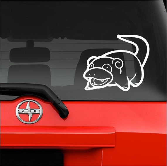 Pokemon Decal. 079 Slowpoke. Vinyl Sticker. Car Decals. Window