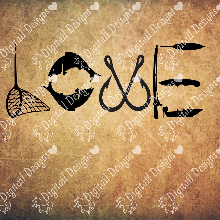 Download Fishing Love Svg Png Dxf Eps Fcm Cut file for Silhouette