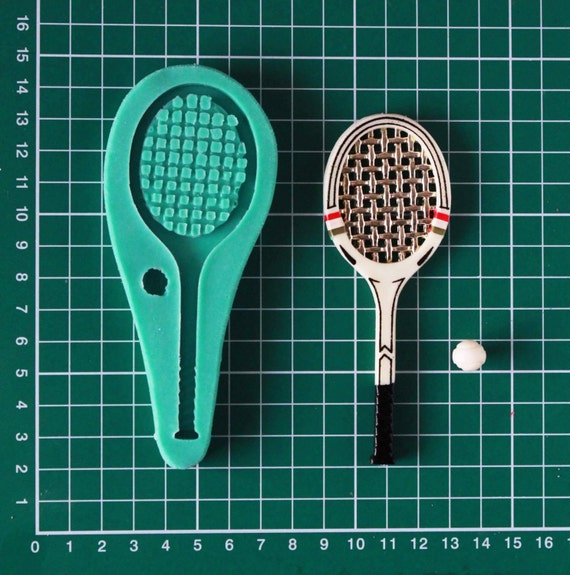 Tennis racket Silicone Mould /Cake Decorating Fondant /Fimo