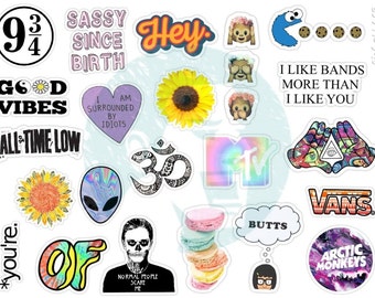 Set 45. Tumblr Stickers. Stickers. Set of stickers. Decals