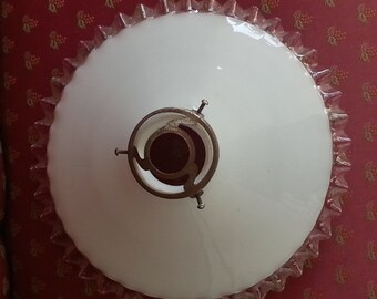 French lampshade of milk glass