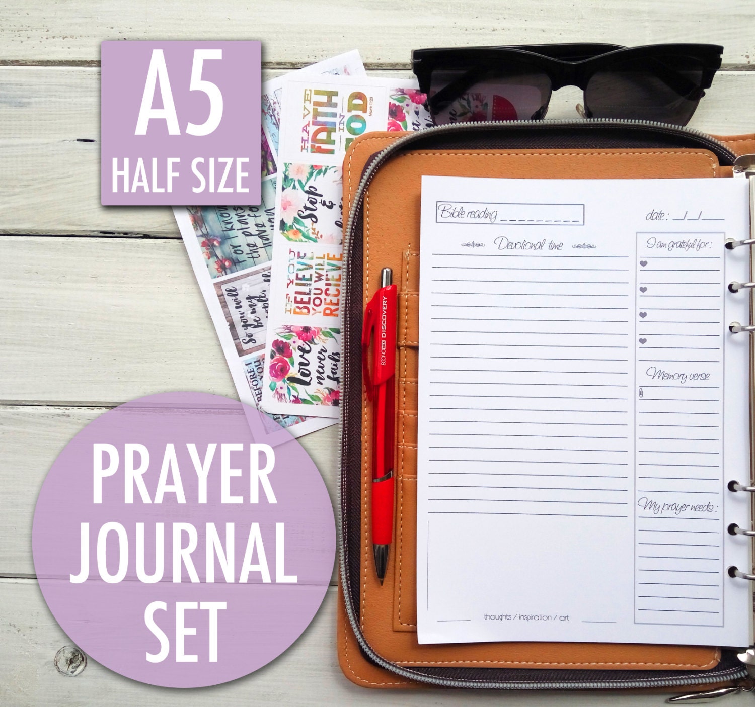 Prayer Journal Bible Study Christian Planner Daily