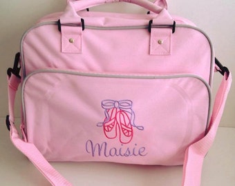 Personalised dance bag holdall, perfect little dancer gift ,dance holdall , school bag , personalised bag , birthday gift , school bag