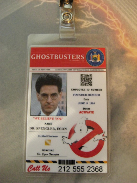 Ghostbusters 1984 Egon Spengler I.D. Badge B3G1F