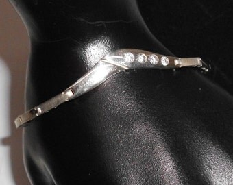 925 silver bracelet with crystals SA187