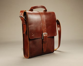 Redoker Postman Satchel Bag - Genuine leather satchel / Mens satchel / Womens satchel / Shoulder bag / Crossbody bag